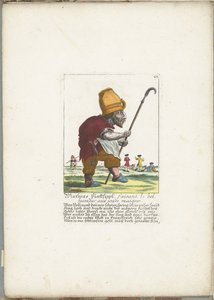 Wesoły krasnoludek Mathias Flecksippl, ok. 650 lat. 1710 Mathias Flecksippl, faisant le bel humeur aux jours maigres (tytuł na obiekcie) Il Callotto resurcitato lub nowo mianowany gabinet Zwerchen (tytuł serii) autorstwa Martin Engelbrecht (attributed to)