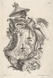 Kinkiet reprezentujący lato, z Kinkiet reprezentujący 4 lata, ok. 1730-56. autorstwa Martin Engelbrecht