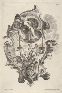 Kinkiet reprezentujący zimę, z Kinkiet reprezentujący strony 4 lat, ok. 1730-56. autorstwa Martin Engelbrecht