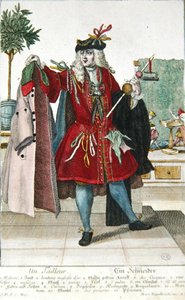 Krawiec, ok.1735 (kolorowy grawerunek) autorstwa Martin Engelbrecht