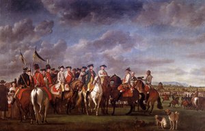 Cesarz Austrii Józef II (1741-1790) w obozie Minkendorf koło Baden w 1788 r. Obraz Martina Quadala (1736-1808) 1788 Wiedeń. Kunsthistorische Museum