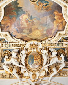 Noe i jego rodzina wchodzą do arki, w kaplicy, Chateau de Fontainebleau, Francja autorstwa Martin Fréminet