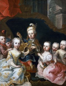 Portret Józefa II jako dziecko z braćmi (Wiedeń autorstwa Martin II Mytens or Meytens