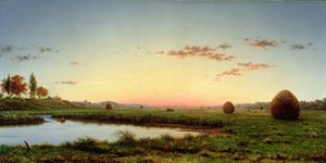 Stogi siana na bagnach Newburyport, 1862 autorstwa Martin Johnson Heade