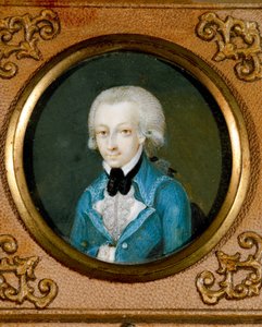 Austria, Portret austriackiego kompozytora Wolfganga Amadeusza Mozarta (1756-1791), ok. 1773 (miniatura na kości słoniowej)