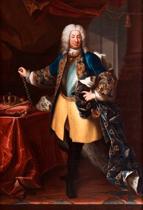 Portret Fryderyka I (Fryderyka I) (1676-1751) Króla Szwecji i księcia Finlandii (Portret króla Szwecji Fryderyka I (1676-1751)) Obraz Martina Meytensa dit le jeune (1695-1770), ok. 1730 - Olej na płótnie, 234x158 - Kolekcja prywatna