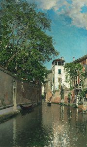 Kanał w Wenecji, ok.1880 (olej na płótnie) autorstwa Martín Rico y Ortega