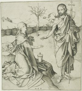 Chrystus ukazujący się Magdalenie — Noli Me Tangere autorstwa Martin Schongauer