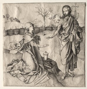 Chrystus ukazujący się Magdalenie autorstwa Martin Schongauer