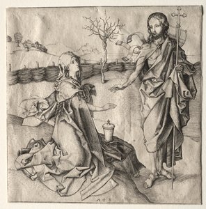 Chrystus ukazujący się Magdalenie. autorstwa Martin Schongauer