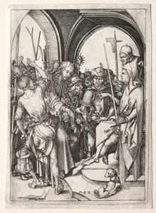 Chrystus przed Najwyższym Kapłanem. autorstwa Martin Schongauer