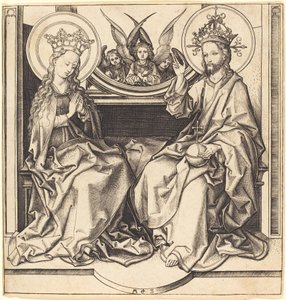 Chrystus błogosławi Dziewicy autorstwa Martin Schongauer
