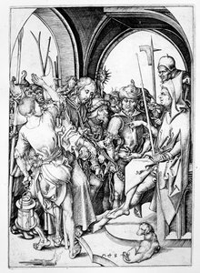 Chrystus przed Annaszem (rycina) autorstwa Martin Schongauer