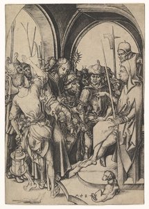 Chrystus przed Annaszem, ca. 1435-1491. autorstwa Martin Schongauer