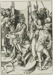 Chrystus przed Piłatem autorstwa Martin Schongauer