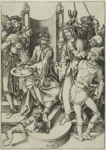 Chrystus przed Piłatem, z Męki Pańskiej autorstwa Martin Schongauer