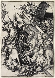 Chrystus w Otchłani, c. 1480 autorstwa Martin Schongauer
