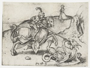 Święty Jerzy i Smok autorstwa Martin Schongauer