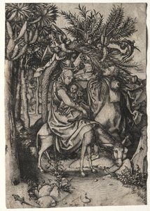 Ucieczka do Egiptu. autorstwa Martin Schongauer