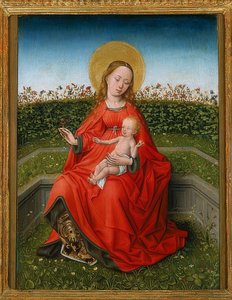 Madonna w ogrodzie różanym