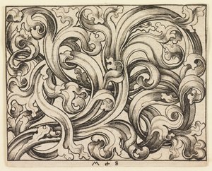Wypełnienie poziome na jasnym tle (ornament poziomy) autorstwa Martin Schongauer