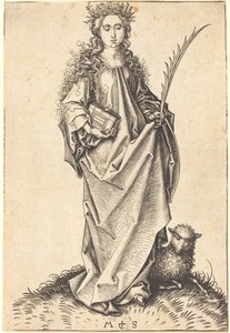 Św. Agnieszka autorstwa Martin Schongauer