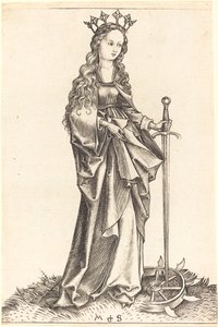 Święta Katarzyna Aleksandryjska autorstwa Martin Schongauer