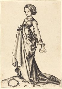 Druga głupia dziewica autorstwa Martin Schongauer
