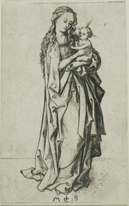 Mała stojąca Madonna z Dzieciątkiem autorstwa Martin Schongauer