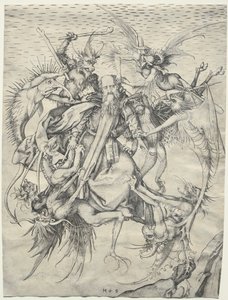 Św. Antoni dręczony przez diabły, 1400.