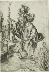 Św. Krzysztof autorstwa Martin Schongauer