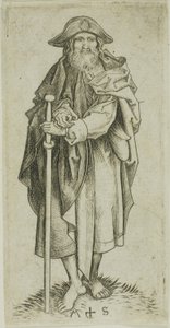 Święty Jakub Większy, od Apostołów autorstwa Martin Schongauer
