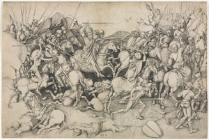 Św. Jakub i Saraceni, XV wiek. autorstwa Martin Schongauer