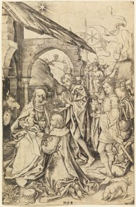 Pokłon Trzech Króli autorstwa Martin Schongauer