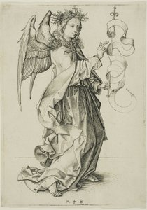 Anioł Zwiastowania autorstwa Martin Schongauer