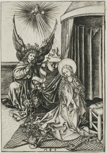 Zwiastowanie autorstwa Martin Schongauer