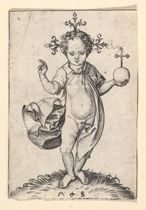 Dzieciątko Jezus z kulą, 1469-1482. autorstwa Martin Schongauer