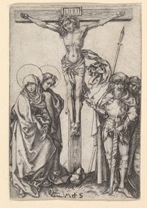Ukrzyżowanie, ca. 1435-1491. autorstwa Martin Schongauer