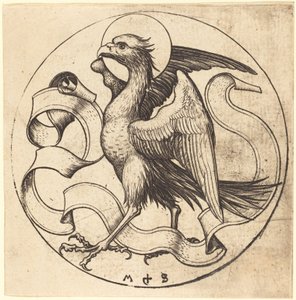 Orzeł św. Jana autorstwa Martin Schongauer