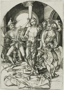 Biczowanie, z „Pasji” autorstwa Martin Schongauer