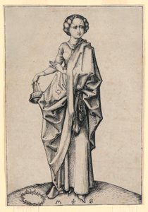Czwarta głupia dziewica autorstwa Martin Schongauer