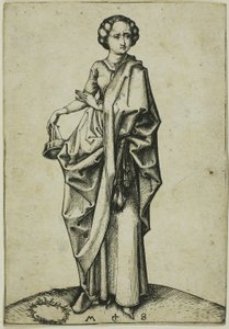 Czwarta głupia dziewica autorstwa Martin Schongauer