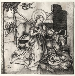 Życie Chrystusa: Narodzenia, c. 1480-1490. autorstwa Martin Schongauer