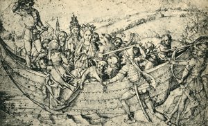 Męczeństwo św. Urszuli i jej towarzyszy, ok. 1450, 1943. autorstwa Martin Schongauer