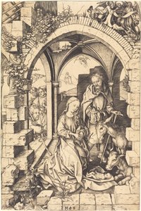 Narodzenie Chrystusa autorstwa Martin Schongauer