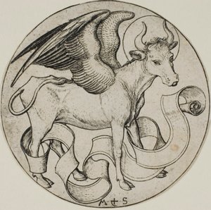 Wół św. Łukasza autorstwa Martin Schongauer