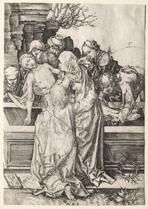 Pasja: złożenie do grobu. autorstwa Martin Schongauer