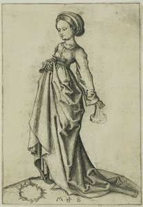 Druga głupia dziewica autorstwa Martin Schongauer