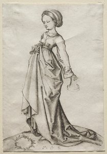 Druga z głupich panien. autorstwa Martin Schongauer