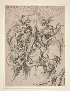 Uciski św. Antoniego autorstwa Martin Schongauer